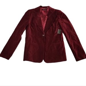 Tahari Maroon/Red Velvet Suit Jacket